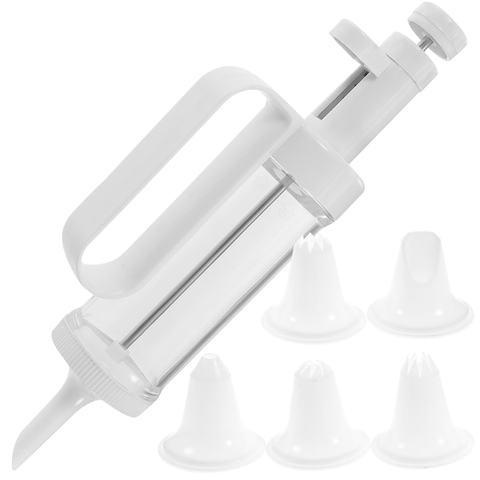 Amosfun 3 Juegos Fabricante De Galletas Molde De Torta Primeros De La Torta Prensa De Galletas para Hornear Máquina para Hacer Galletas y Churros Decorador De Postres Rosa Reutilizable