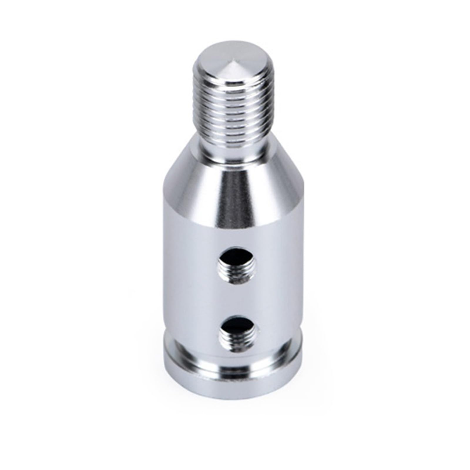 Kaiaygee Silver Gear Shift Knob Manual Adapter M10x1.5 M12x1.25 Thread Alloy