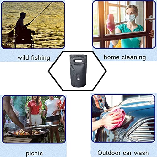 HOUSON Tragbarer Faltbarer Eimer 20L, Multifunktions Falteimer Tragbarer Camping-Eimer für Camping, Angeln, Party und Garten