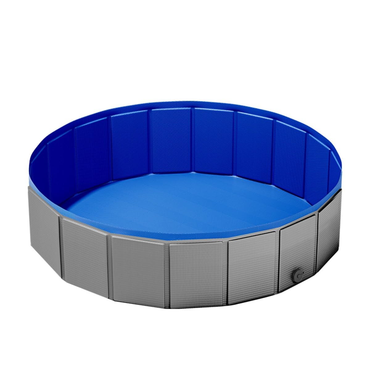 Piscina for Perros Plegable portátil de PVC for Perros Grandes, medianos y pequeños.(Dark Gray,97 * 16 in)