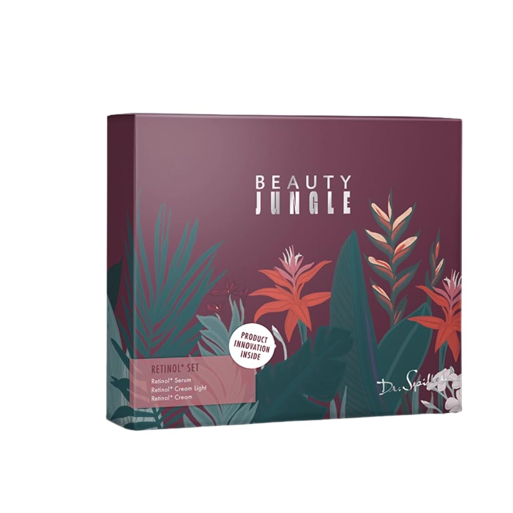 Dr. Spiller Beauty Jungle Retinol+ Set – Serum, Cream Light & Cream – Mit Retinol, Bakuchiol, Niacinamid & Panthenol – Abendpflege für ein ebenmäßiges Hautbild – Geschmeidige, gepflegte Haut