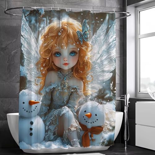 Rideau de douche imperméable en polyester lavable à séchage rapide pour baignoire - 4