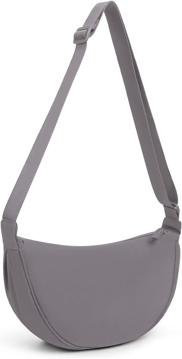 TIAASTAP Nylon Halve Maan Tas Hobos & Schoudertassen Crossbody Tas voor Vrouwen Mannen met Verstelbare Fanny Pack Klein voor School Winkelen Reizen Dagelijks gebruik, Groen