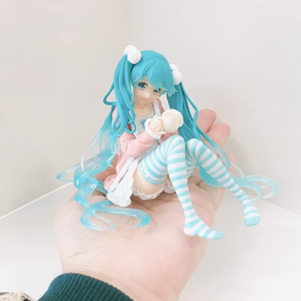 Jiumaocleu Miku Figuur Roze Anime Miku Actiefiguur Movable Face