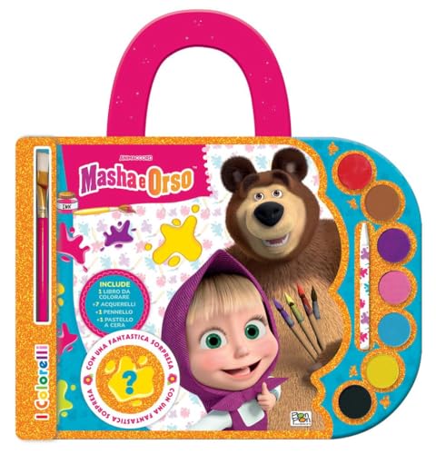 Masha e Orso. Valigetta con acquerelli. I colorelli. Ediz. a colori. Ediz. a spirale. Con acquerelli