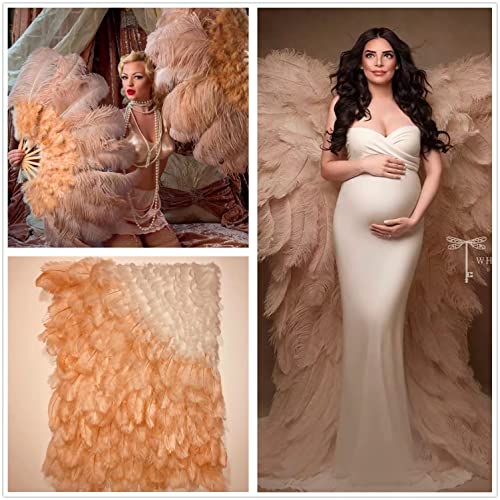 Ballinger Champagne Ostrich Feathers Bulk - 12Pcs 12-14Inch Large Boho Feathers For Vase，Wedding Party Centerpieces Home And Pampas Grass Decor #TOP5