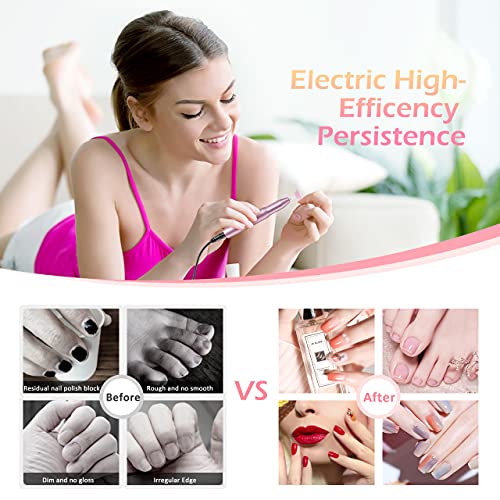 Elektrische Nagelfräser,Profi Elektrische Nagelfeile Pediküreset, 20000u/Min USB Maniküre Set Elektrisch Nagelfräser… – Bild 8
