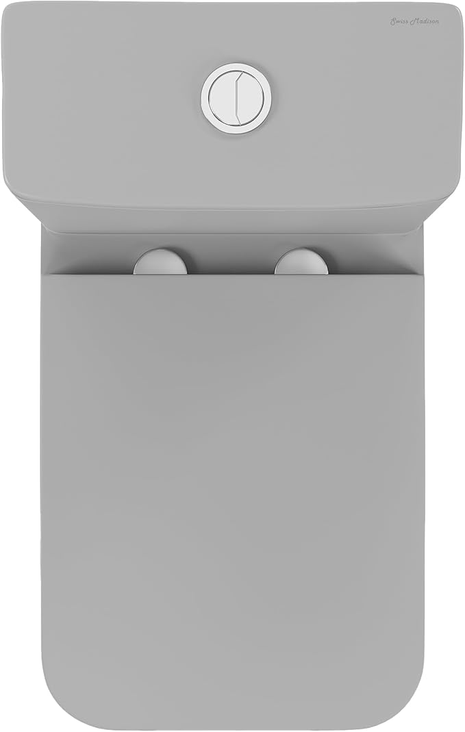Sanitario One-Piece Cuadrado con Descarga Dual Gris Mate miniatura 5