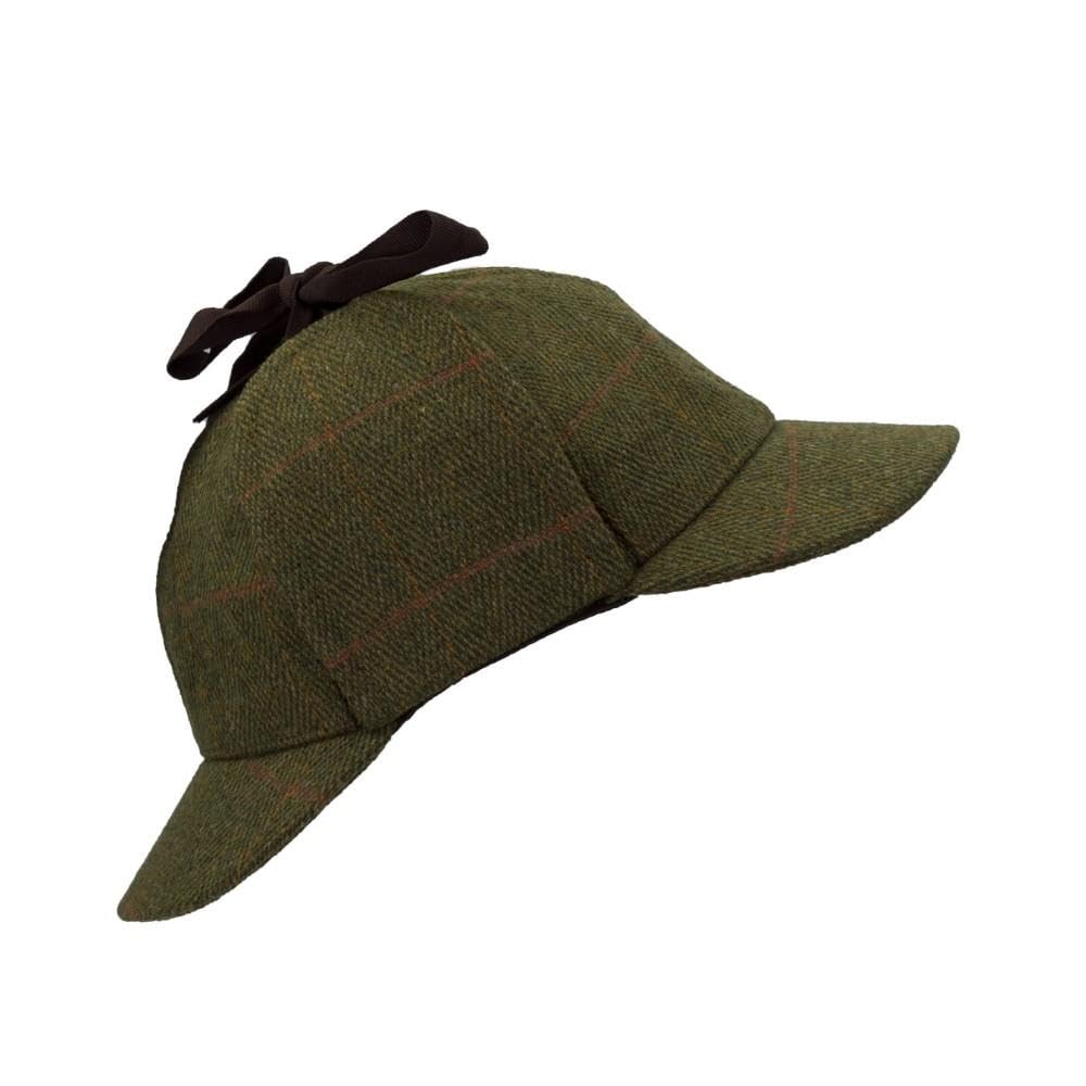 WALKER AND HAWKES - Derby Tweed Woodstock Deerstalker Hat - Dark Sage - Medium (58cm)