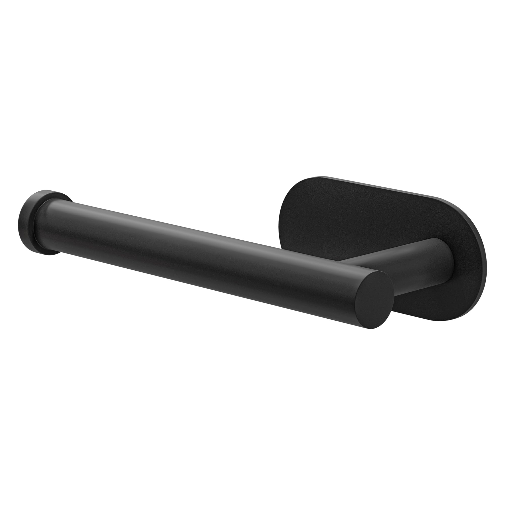 Amig Black - Self-Adhesive Bathroom Toilet Roll Holder Mod. Ea-3 | Wall-Mounted Toilet Paper Holder Screwless Adhesive | 164 X 70 X 45 Mm | Stainless Steel | Matt