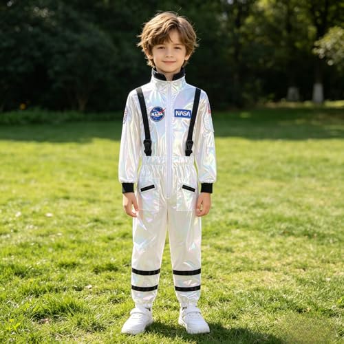 Disfraz infantil de astronauta blanco NASA talla S miniatura 6