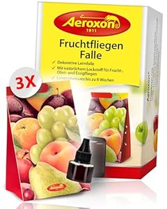 Aeroxon Fruchtfliegenfalle 3er Pack Klebefalle
