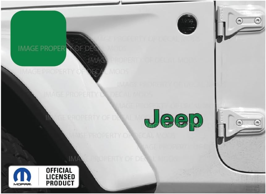 Decal Mods Fender Jeep Fender Flat Overlay Decal Graphic fits Jeep Wrangler JL/JT (2018-2024) (Set of 2) Green CGREEN | SJ8Z3