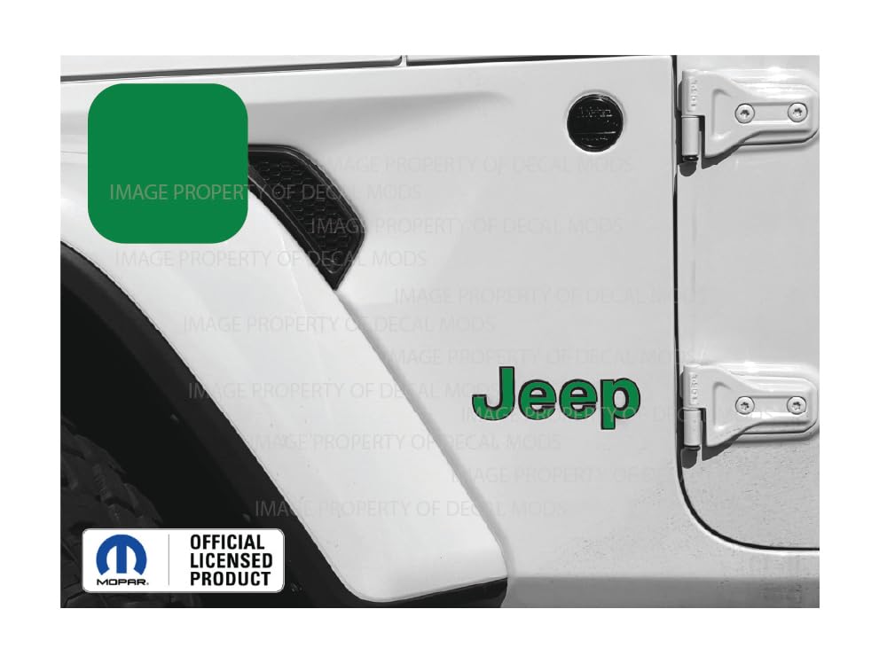 Decal Mods Fender Jeep Fender Flat Overlay Decal Graphic fits Jeep Wrangler JL/JT (2018-2024) (Set of 2) Green CGREEN | SJ8Z3