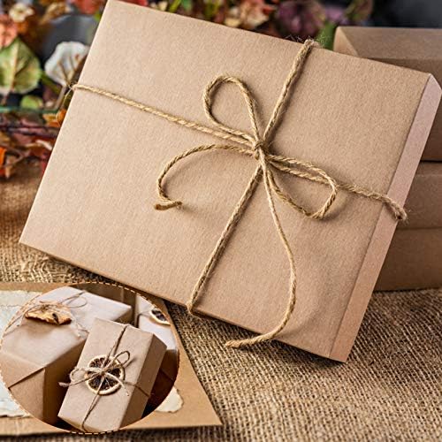 AUERVO 100M Natural Jute Twine, 3 Ply Garden String Brown Twine For DIY Crafts Decoration Gift Wrapping Bundling Gardening