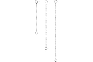 3 Pcs 925 Sterling Silver Necklace Extenders For Women