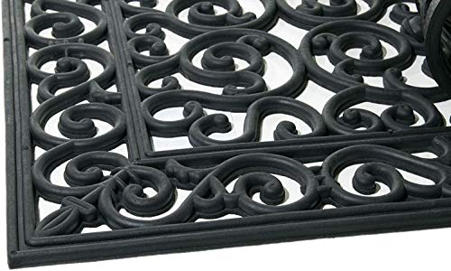 A1Hc Large Outdoor Floor Mat, Natural Rubber, 24"X48", Ideal For Outside Entryway, Scrapes Shoes Clean Of Dirt & Grime, Heavy Duty Door Mat For Indoor Outdoor, Rug Mats For Entry, Patio Busy Areas #TOP6