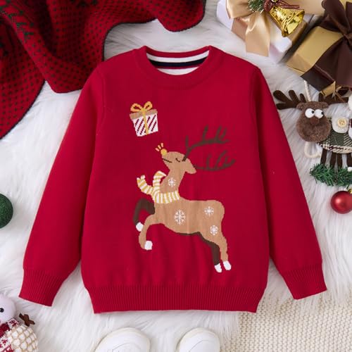 Pull de Noël enfant en matières de qualité supérieure avec capuche ajustable