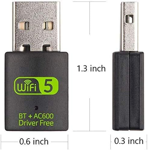 USB WiFi Bluetooth Adapter, 600mbps Dual Band 2.4G/5G Wireless WiFi Dongle, Network External Receiver for for Desktop/Laptop/pc, Compatible with Windows 7/8/8.1/10/XP/Vista - Image 7