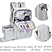 CADeN Kamerarucksack Wasserabweisend Diebstahlsicher 15.6 '' Laptopfach Fotorucksack & Reise Kameratasche mit USB für DSLR Canon Nikon Sony Spiegelreflex (Hellgrau)