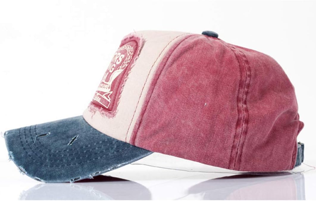 Vintage Baseball Cap Denim Cotton Frayed Edge Sunhat Adjustable Unisex - Image 4