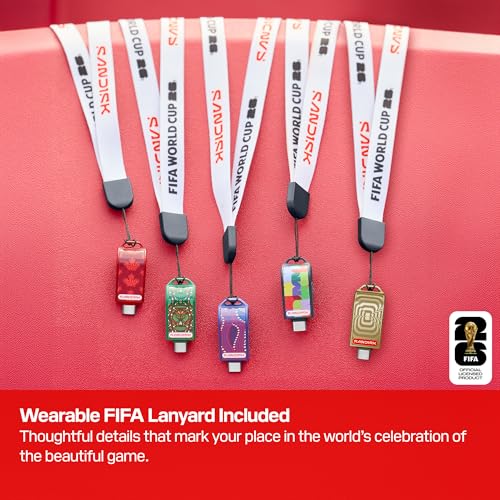 SANDISK USB Type-C Flash Drive 128GB, FIFA World Cup 2026 Edition, Up to 300MB/s, Collectible Whistle Design Pendrive for Smartphone & Laptop, Gold 9 51F4YjpChBL