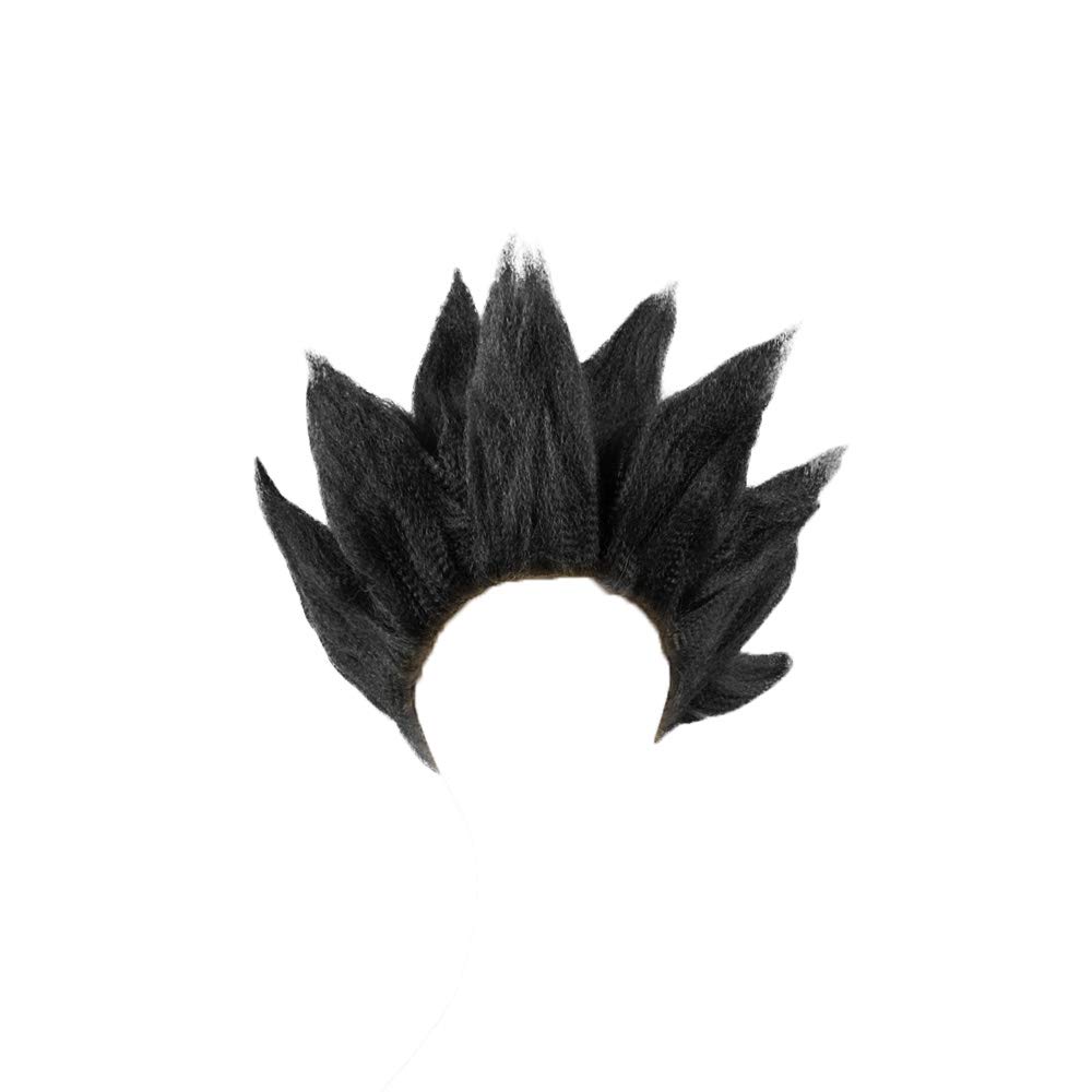 miccostumes Men's Cosplay Wig Spiky Synthetic Short Hair (Black), Black, One size