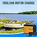 ECO-WORTHY 12V 50Ah Rechargeable LiFePO4 Trolling Motor Battery with 4A Lithium Battery Charger, Up to 15000 Cycles, Replacement of AGM