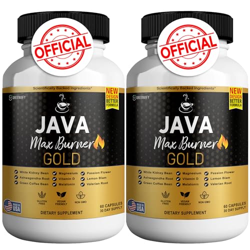 GREENVIFY Java Max Burner Burn Powerful Formula Anabolic Recovery, Natural Sleep Aid with Magnesium, Ashwaganda - 120 Capsules (2 Pack)