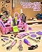 Deejoy Tool Set with Tool Box & Electronic Toy Drill, Pretend Play Kids Construction Kits for Kids Ages 3-5 Years Old, Toddler Tool Set(Pink)