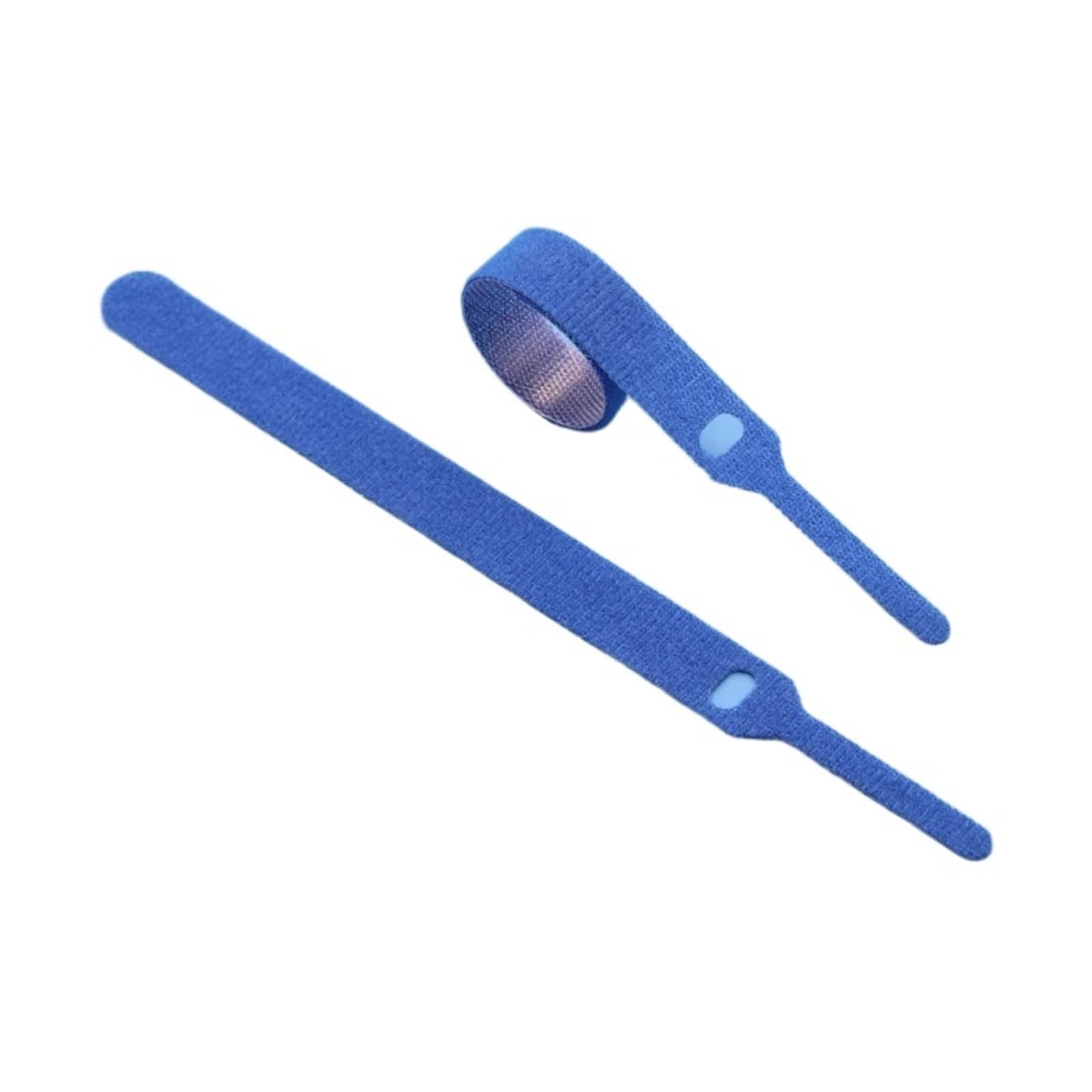 Yangshe Blue 400Pcs Releasable Cable Ties Nylon Zip Ties Reusable Wire Straps 150-300Mm