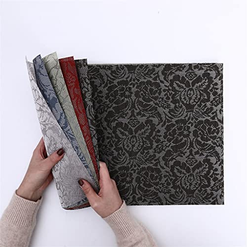 Set de Table Rouge Tissage Jacquard Luxe Protection Table 4pcs