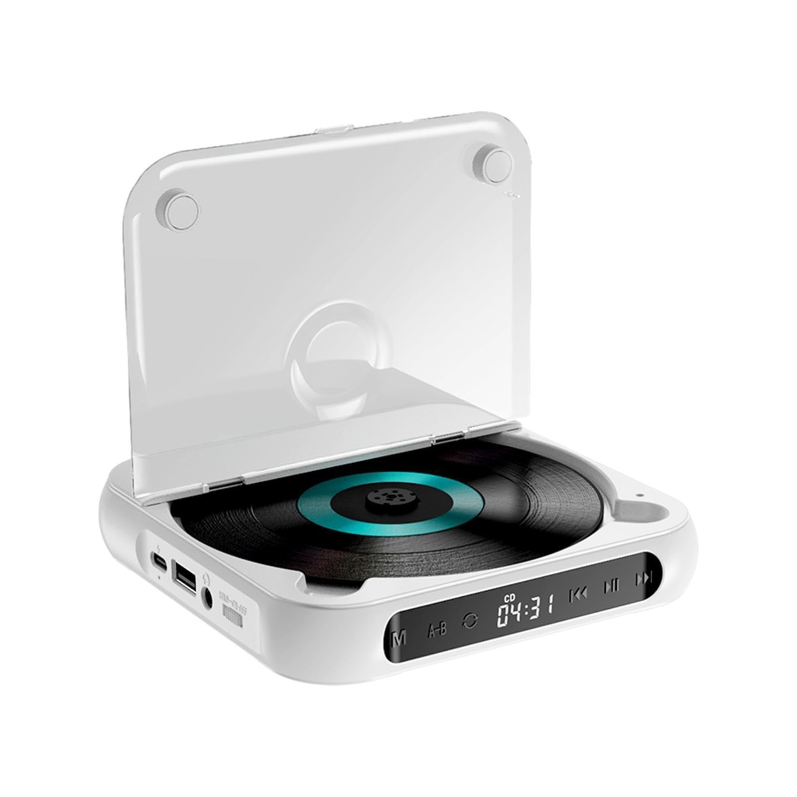 Reproductor de CD portátil y Ligero con Audio y batería de Larga | duración. Para estudiantes de idiomas y viajeros. La pantalla LCD del reproductor de CD es muy sensible. Portátil para