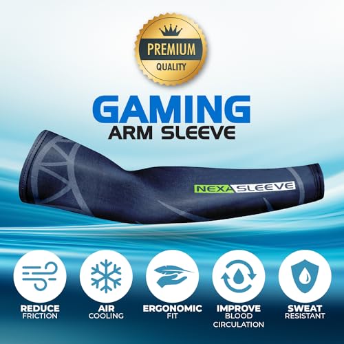 Gaming Sleeve, Cooling Arm Sleeves for Gamers and Athletes, Reduces Friction & Fatigue, Improves Circulation3