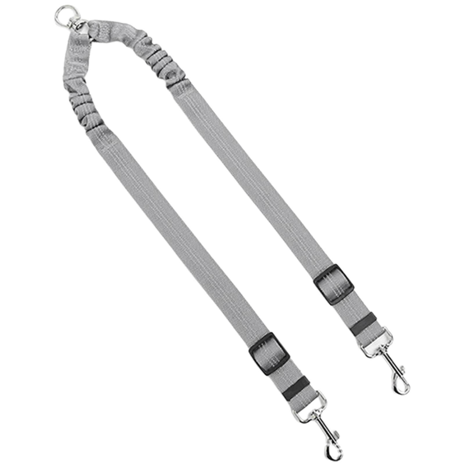 Maxtonser Reflective Strips Double Head Dog Leash For Walking Two Dog Reinforced Nylon Training Rope with Metal Buckles for Breeds