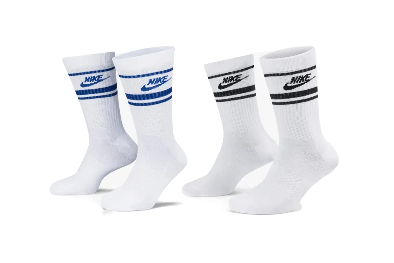 NIKE 6 Paar Everyday Essential Tennissocken Socken Sportsocken Unisex DX5089, Farbe:Schwarz - Weiss/Weiss - Schwarz, Socken Neu:46-50