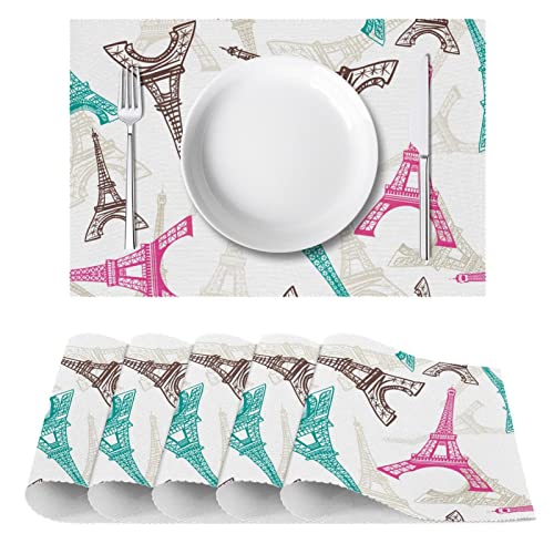 Sets de table Tour Eiffel Paris grand format 30x45cm antidérapants - 3