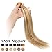 Produktbild 100% Remy Echthaar Extensions Bondings Haarverlängerung Keratin Bonding 100 Strähnen 55cm #12/613 hellbraun/hell-Lichtblond