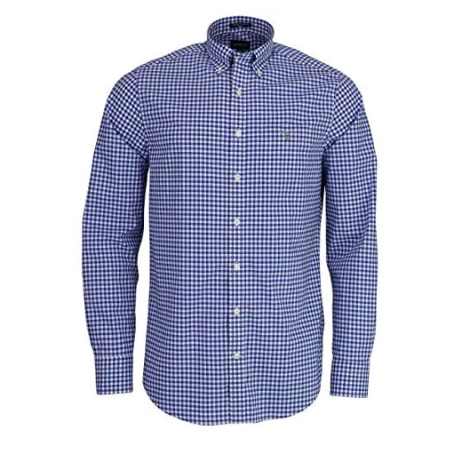 GANT Herren The Broadcloth Gingham Reg Bd Freizeithemd, Blau (College Blue 436), XX-Large (Herstellergröße: XXL)