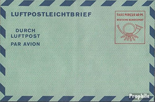 Entier postal RFA LF7a de 1951 courrier par Avion-Faltbrief pour collectionneur de philatélie