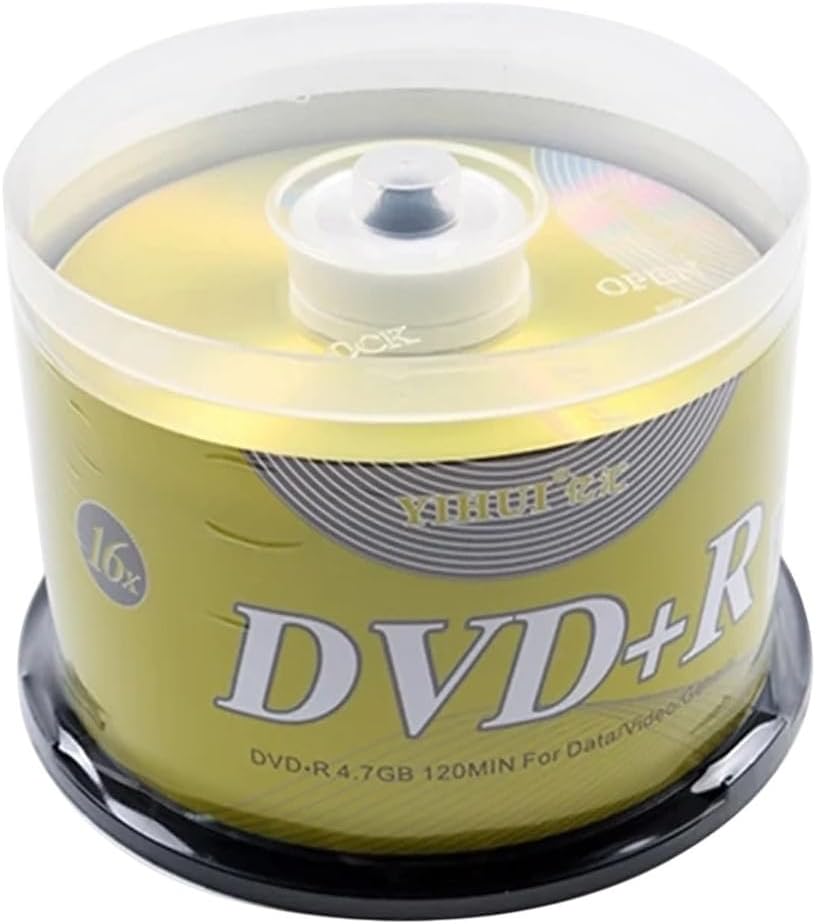 50PCS DVD Drives Blank DVD+R CD Disk 4.7GB 16X Bluray Write Once Data Storage Empty DVD Discs Recordable Media Compact New 2026 Electronic & Accessories