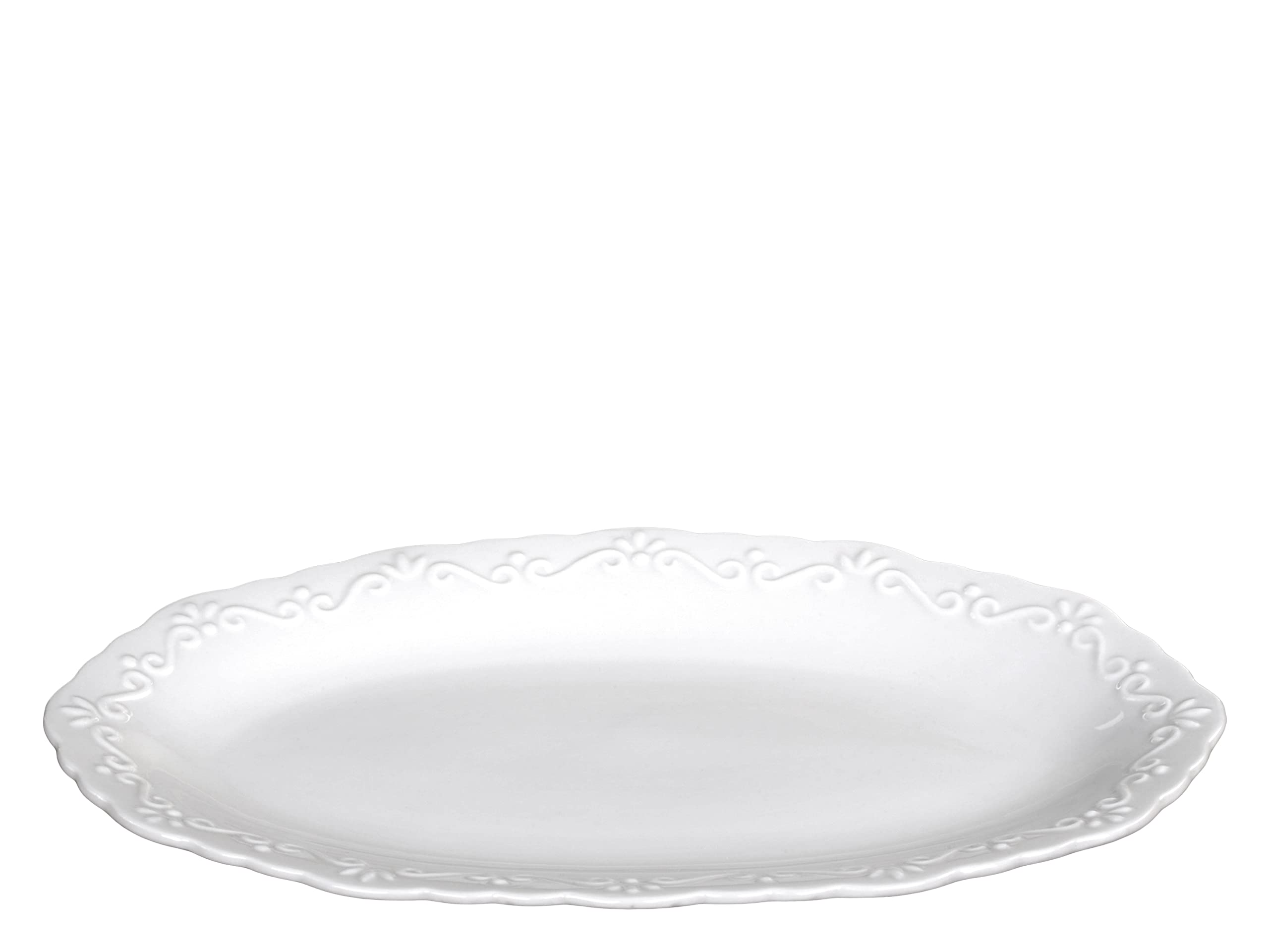 3er Set Servierplatten Platte oval klein 'Provence' Porzellan Vintage Shabby Antique, ca. 14 x 23 cm