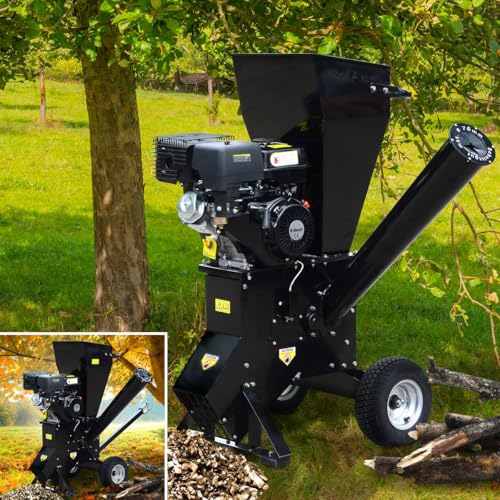 BRAST Häcksler Schredder Gartenhäcksler Benzin | 5,2kW(7PS) - 11kW(15PS) | 2 Modelle | Aststärke bis zu 102mm | 2 Messersysteme mit 22 Messer | Transportreifen & Griff