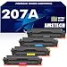 Produktbild 207A MFP M283fdw 207X Toner: Kompatibel für HP Color Laserjet Pro MFP M283fdw M255dw M282nw M283fdn M255nw W2210A W2211A W2212A W2213A - Schwarz Cyan Gelb Magenta Mit Chip 4-Pack