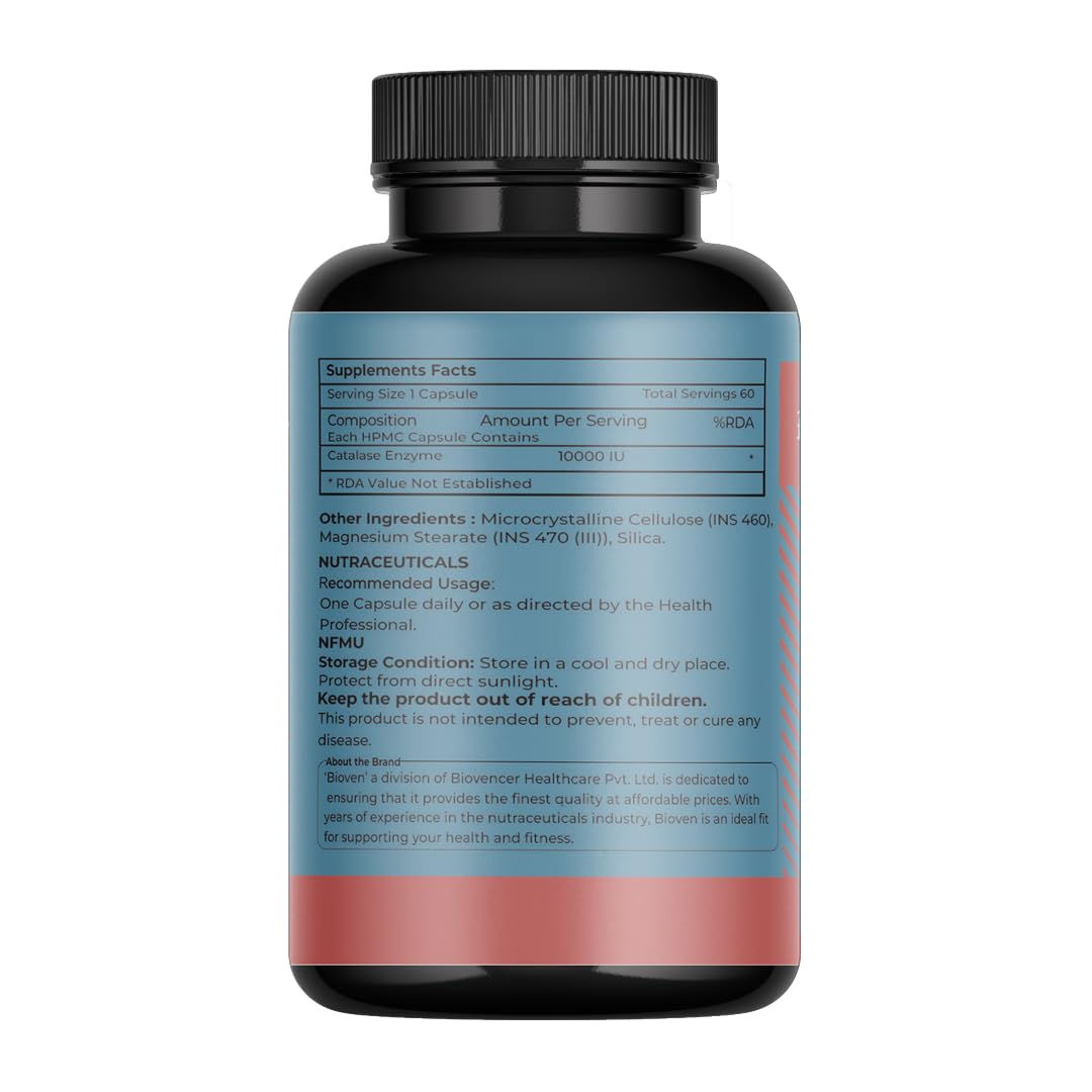 Catalase Enzyme 60 Veg Capsules | Antioxidant Enzyme Supplement for Hair Appearance & Cellular Protection | Daily Wellness Support — Amazon image 3