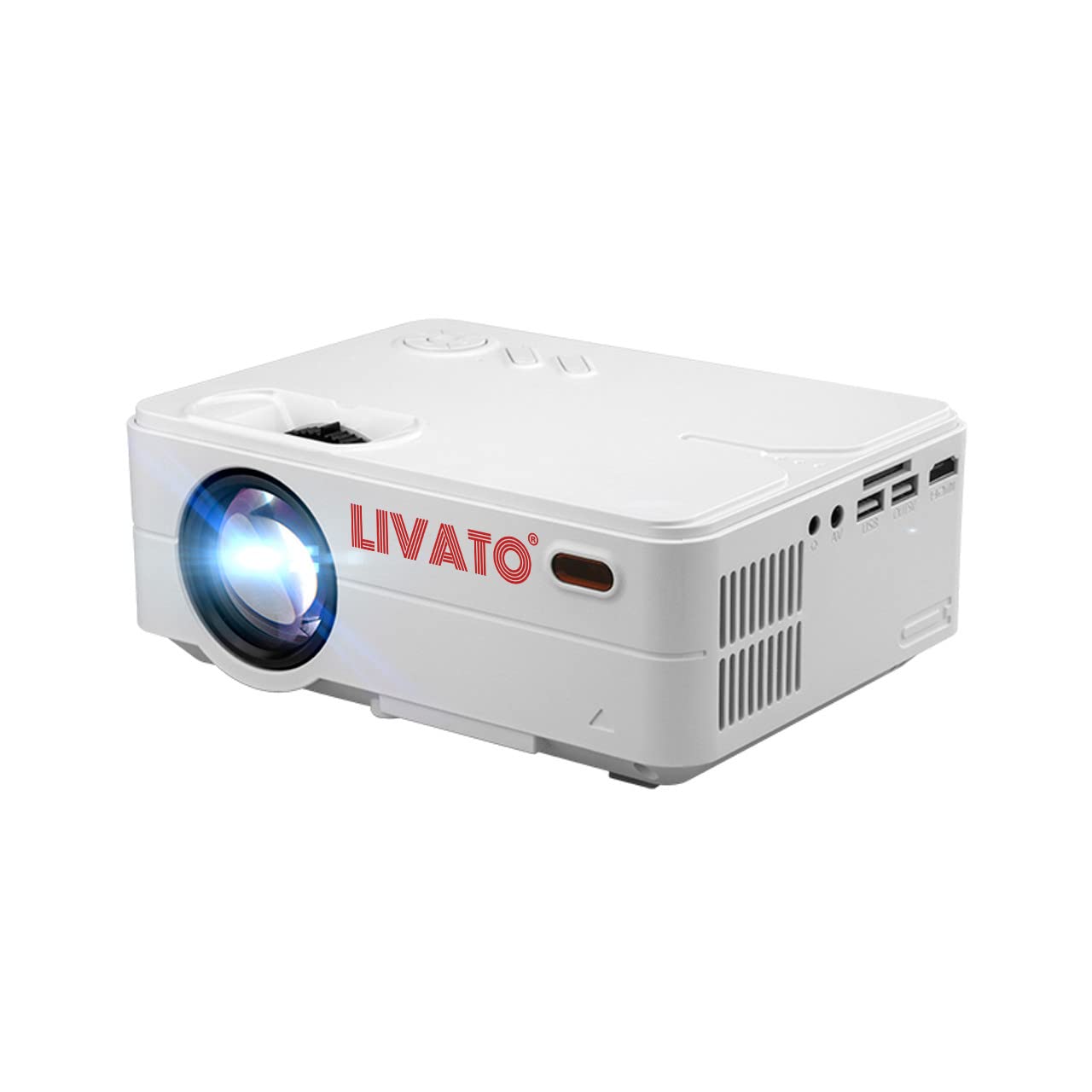 Livato Truecast (1 Year Warrenty) WiFi Full HD 5000 Lumens Portable Projector with Mobile Screen cast Supports WiFi, HDMI,AV in,USB,VGA for Home and Office