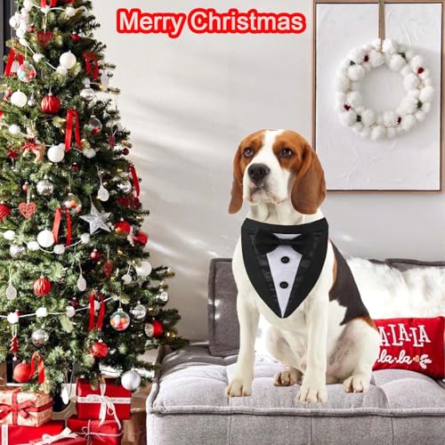 Smoking formal para cães, fantasia de cachorro de casamento, bandana de aniversário, fato de smoking
