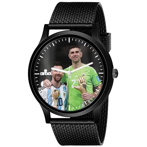 AROA Watch New Watch for Argentina World Cup Winning Moment Model : 695 Black Metal Type Analog Black Strap Watch Black Dial for Men Stylish Watch for Boys (B0C77Z9JDT) Amazon Price History, Amazon Price Tracker