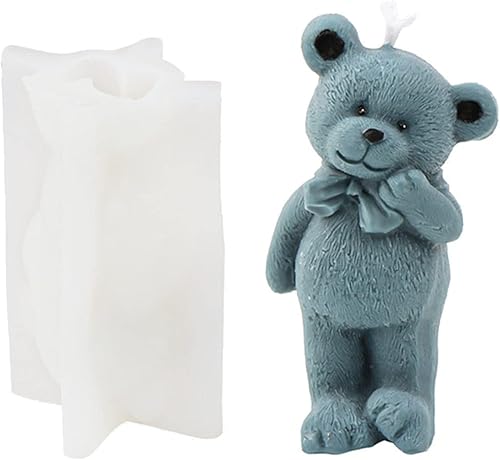 Miniatura 6 de Molde de silicona para velas en forma de oso, molde para velas de bricolaje, molde de yeso, molde epoxi, kit de fabricación de velas, moldes de
