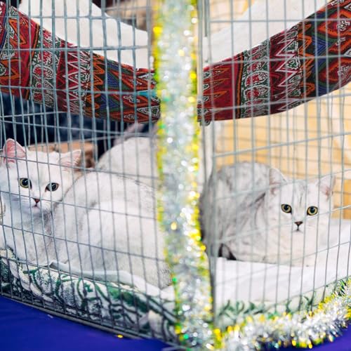 image for Jetec 2 Pieces Reversible Cat Hanging Hammock Soft Breathable Pet Cage